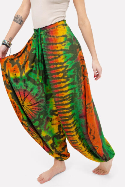 Tie Dye Rayon Harem Pants - Image 4
