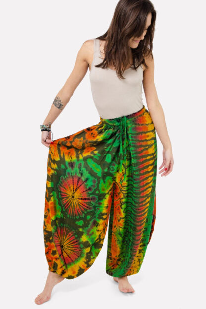 Tie Dye Rayon Harem Pants - Image 3