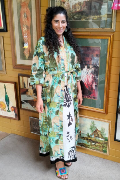 Cotton Kimono Dressing Gown w Belt 3 LOVELY PRINTS