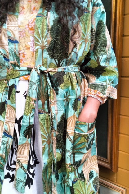 Cotton Kimono Dressing Gown w Belt 3 LOVELY PRINTS - Image 3