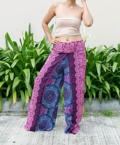Rayon Doily Print Wraparound Pant - Image 6