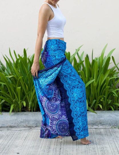Rayon Doily Print Wraparound Pant - Image 4
