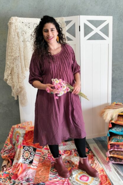 Puff Sleeve Pintucked Tunic - Image 3