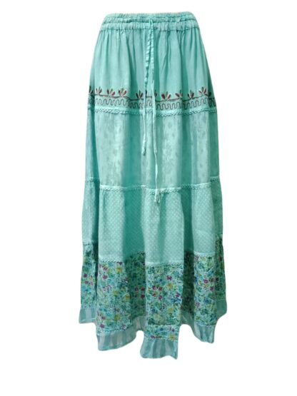 Floral Inset Tier Skirt - Image 8