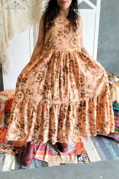 Strappy Cotton Voile Tier Dress LONG - ASSORTED PRINTS-PRETTY NEW BATCH! - Image 3