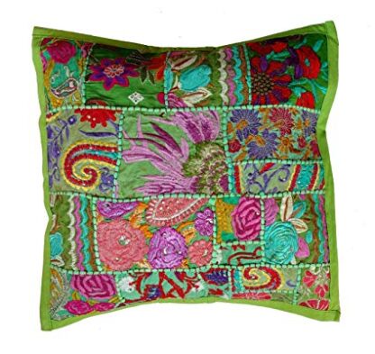 Patchwork Embroidered Cushion Cover 45 x 45 Regular Throw Size - Image 4