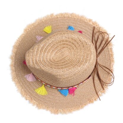 Straw Tassel Fiesta Fedora - Image 5