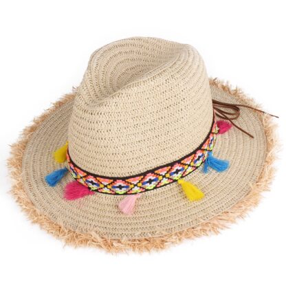 Straw Tassel Fiesta Fedora - Image 2