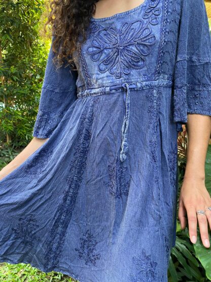 Acid Wash Angel Sleeve Dress - Image 2