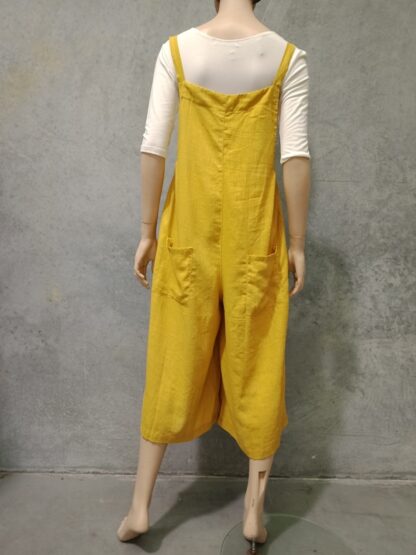 Linen Mix Wide Leg  Jumpsuit BLACK BACK SOON! - Image 21
