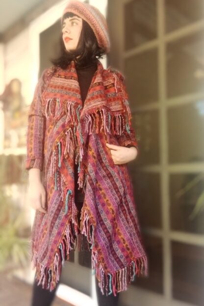 Stripe Nepal Fringe Jacket PINK (mez) - Image 7