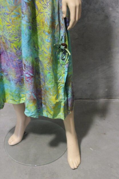 Wax Batik Long Dress w Pockets and Ties - Image 5