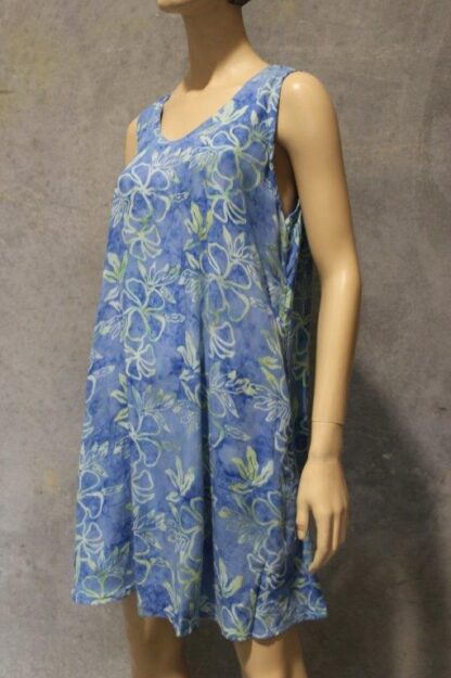 Wax Batik A Line Short Dress Sleeveless