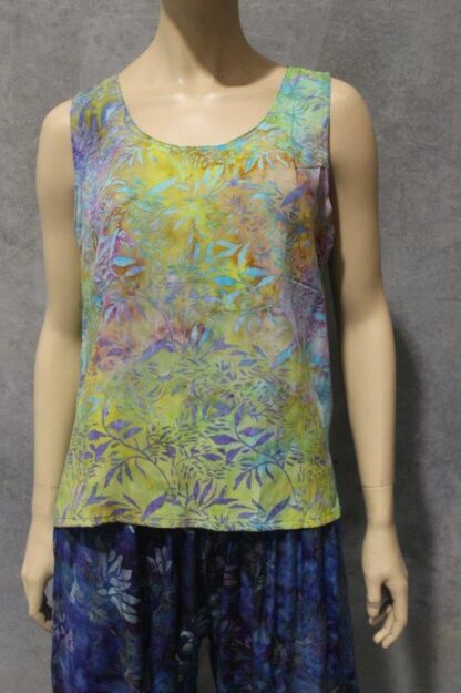 Wax Batik Sleeveless Shell Top - Image 7