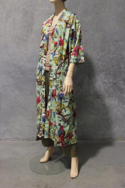 Cotton Kimono Dressing Gown w Belt 3 LOVELY PRINTS - Image 9