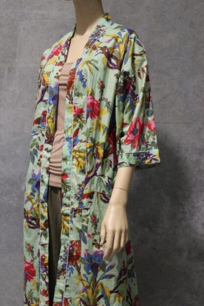 Cotton Kimono Dressing Gown w Belt 3 LOVELY PRINTS - Image 10