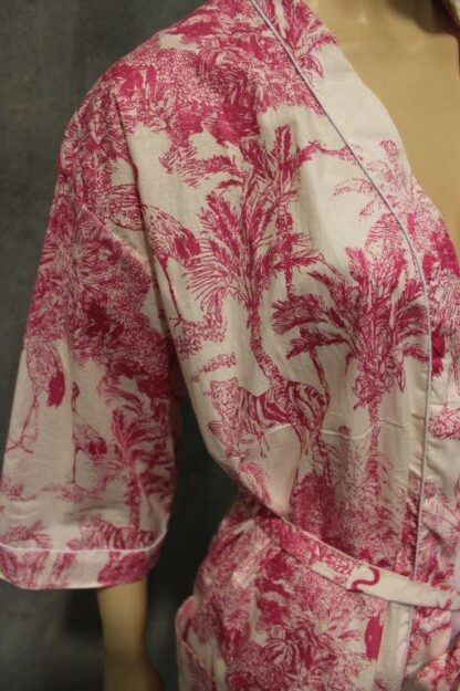 Cotton Kimono Dressing Gown w Belt 3 LOVELY PRINTS - Image 13