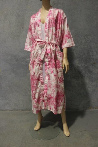 Cotton Kimono Dressing Gown w Belt 3 LOVELY PRINTS - Image 14