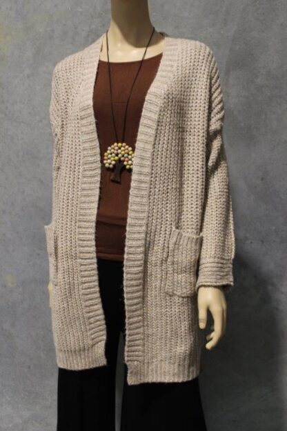 Flecked Knit Cardigan W Pockets (MEZ) - Image 4