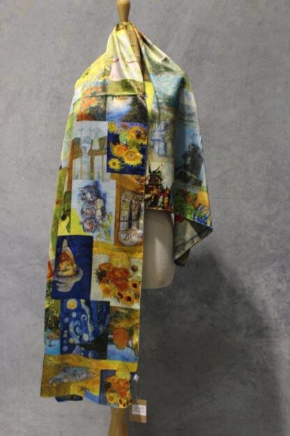 Reversible Artwork Satin Scarf (Two artworks each item) - Image 19