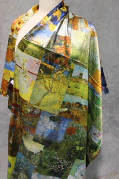 Reversible Artwork Satin Scarf (Two artworks each item) - Image 12