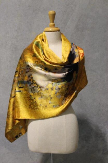 Reversible Artwork Satin Scarf (Two artworks each item) - Image 4