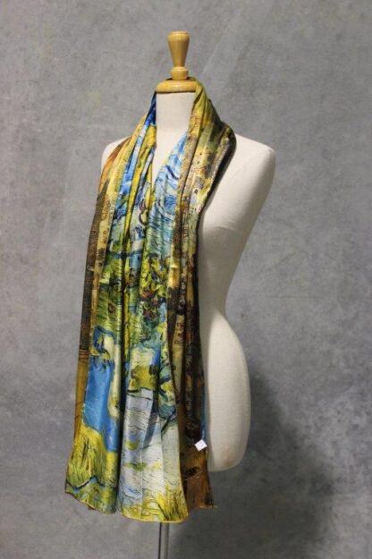 Reversible Artwork Satin Scarf (Two artworks each item) - Image 8
