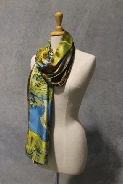 Reversible Artwork Satin Scarf (Two artworks each item) - Image 7