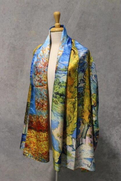 Reversible Artwork Satin Scarf (Two artworks each item) - Image 5