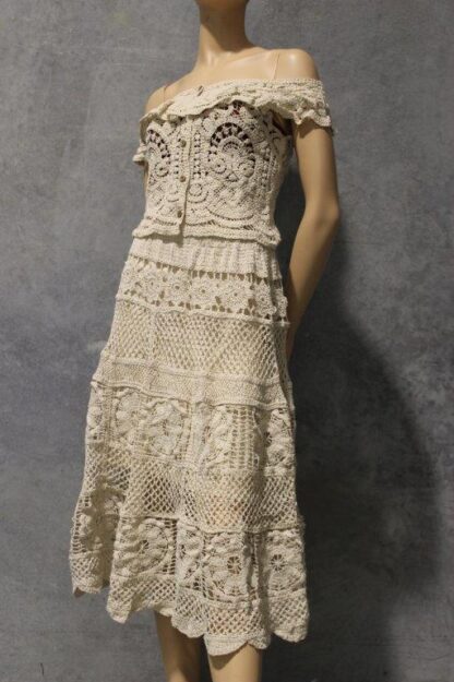 Crochet Lace Midi Skirt
