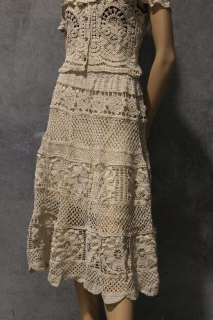 Crochet Lace Midi Skirt - Image 3