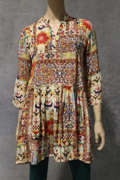 ARTSILK Pull on Smock Dress - Rajistan Embroidery Collage - Image 4