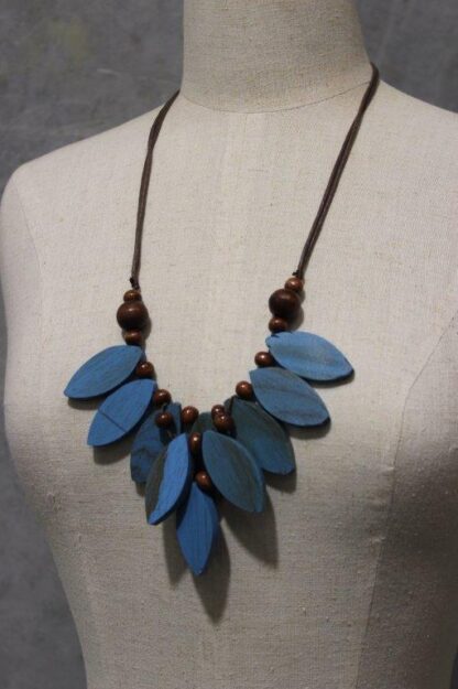 Leaf Shape Wood Necklace (NEW COLOURS!) - Image 12