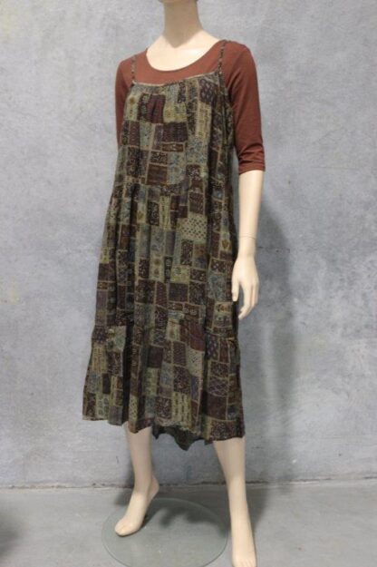 Strappy Cottage Crepe Tier Dress w Pockets - Image 12