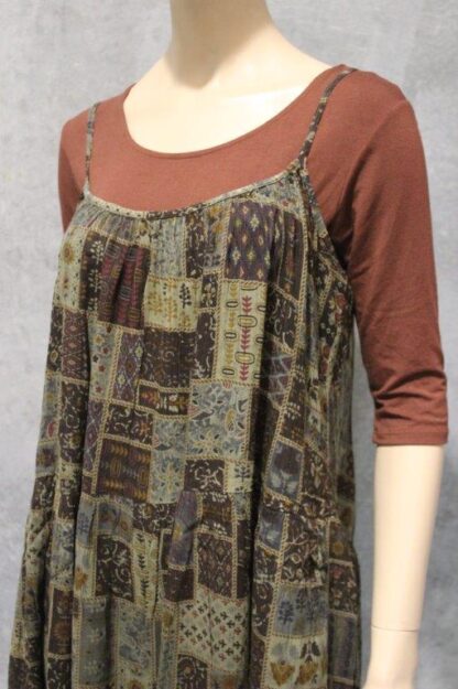 Strappy Cottage Crepe Tier Dress w Pockets - Image 10