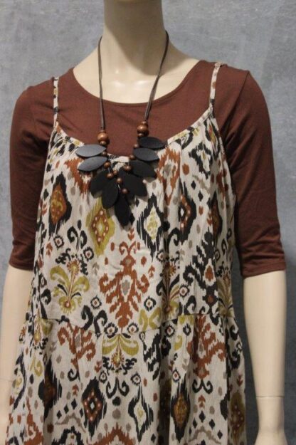 Strappy Cottage Crepe Tier Dress w Pockets - Image 9