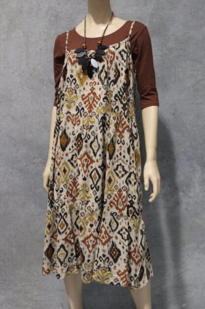 Strappy Cottage Crepe Tier Dress w Pockets - Image 8