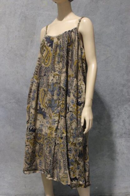 Strappy Cottage Crepe Tier Dress w Pockets - Image 4