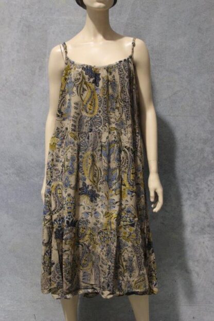 Strappy Cottage Crepe Tier Dress w Pockets - Image 2
