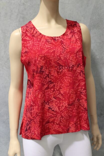 Wax Batik Sleeveless Shell Top - Image 2