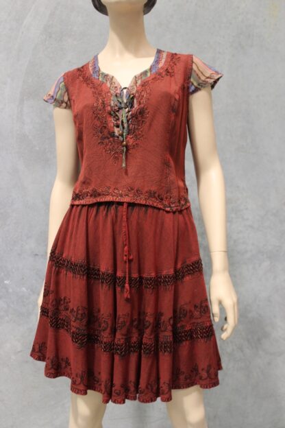 Acid Wash Tier Mini skirt - Image 13
