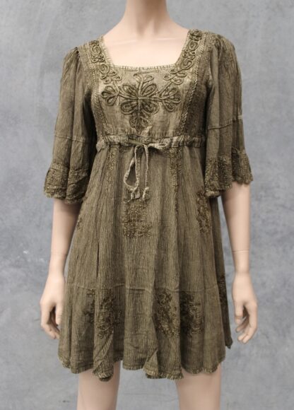 Acid Wash Angel Sleeve Dress - Image 16
