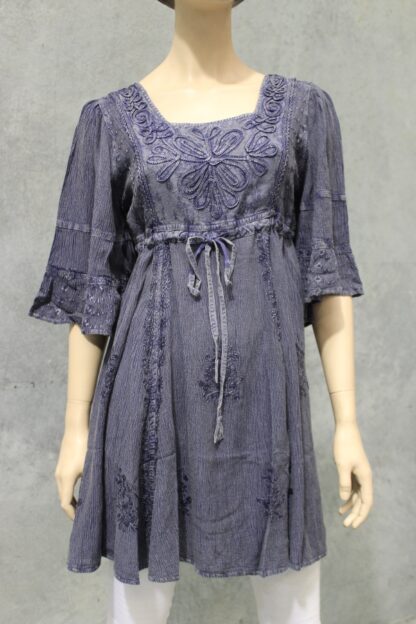 Acid Wash Angel Sleeve Dress - Image 24