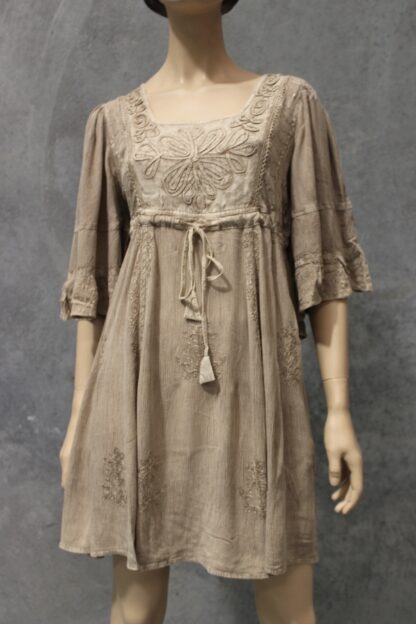 Acid Wash Angel Sleeve Dress - Image 25