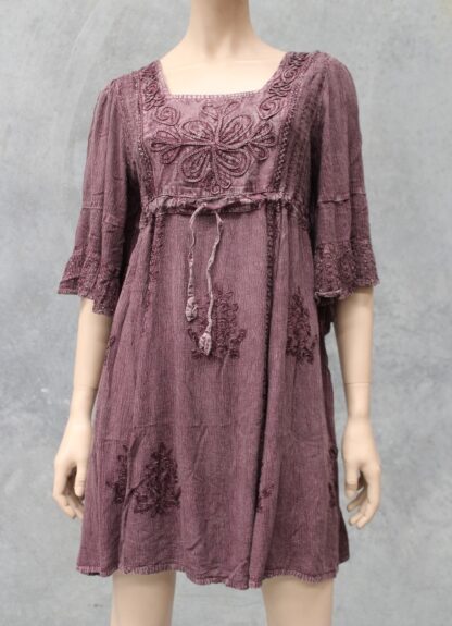 Acid Wash Angel Sleeve Dress - Image 9