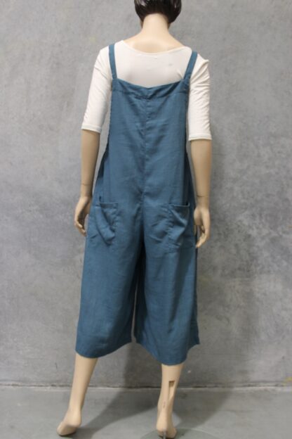 Linen Mix Wide Leg  Jumpsuit BLACK BACK SOON! - Image 17