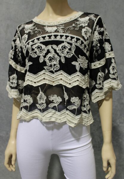 Tulle Emb Midriff Frill Top - Image 12