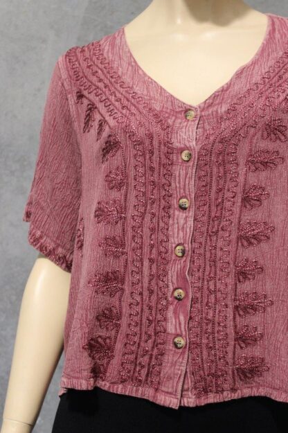Cropped Crepe Button Top BACK IN 7 COLS! - Image 3