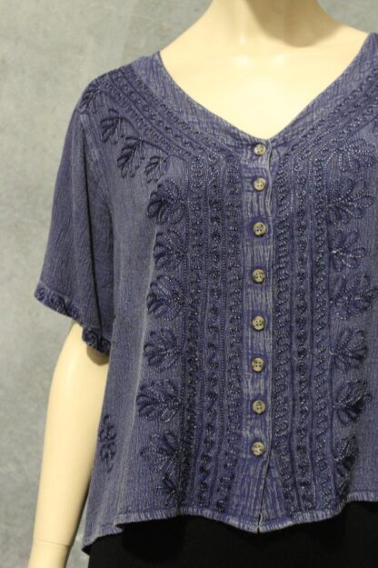 Cropped Crepe Button Top BACK IN 7 COLS! - Image 6