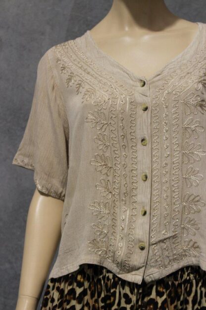 Cropped Crepe Button Top BACK IN 7 COLS! - Image 7